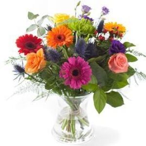 Mixed colours bouquet excl. vase