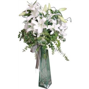 Arrangement of White Liliums